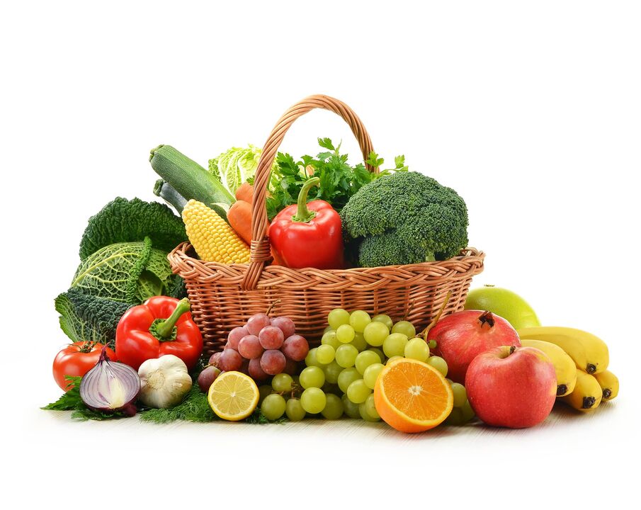 dieta frutas y verduras frescas